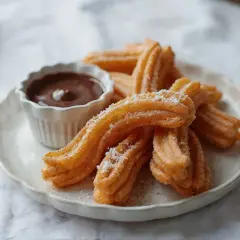 Churros co to? Smażone ciasto posypane cukrem, podane z gorącą czekoladą. Idealna przekąska.
